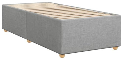 vidaXL Cadre de lit sans Matelas Gris Clair 90x190 cm Tissu