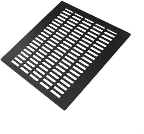 Breiter Lüftungsschlitz, Schränke, perforierte Aluminiumlegierung, Stegplatte, Lüftungsgitter, einfache Reinigung, Lüftungsschlitze, perforiertes Blech (schwarz, 300 x 300 mm)