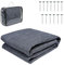 GHIBFBT Vorzeltteppich mit Ösen, Hochwertige Outdoor Camping Teppich, Vorzeltteppich 300x400 aus HDPE inkl. Tragetasche, T-Heringe Stahlnägel, Teppich für Wohnwagen, Teppich für Wohnmobil