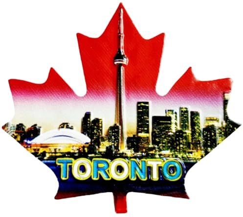 Kühlschrankmagnet, Ahornblatt, Toronto, Kanada, Reise-Souvenir, Kühlschrankmagnet, Bastel-Kollektion