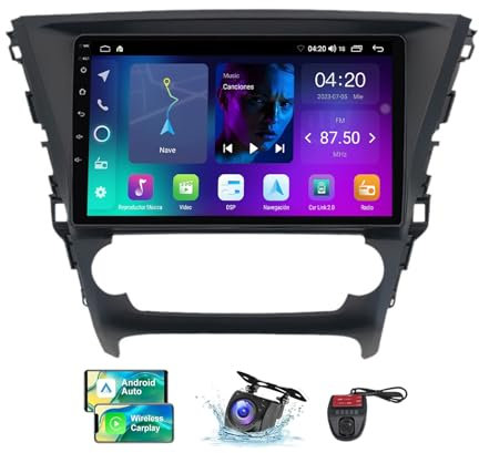 Android 13 Autoradio für Toyota Avensis 3 2015-2018 mit Navi Carplay Android Auto丨9 Zoll Doppel Din Auto Radio Touch Display mit DSP FM RDS DAB+ Bluetooth 5.0 Lenkradsteuerung(NF-2)