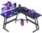 Devoko 120 x 120 cm Scrivania Gaming Angolare, Scrivania Angolare con Supporto per Monitor per Lo Studio, Il Gioco E Il Lavoro, Scrivania Gaming Ergonomica(Nero)