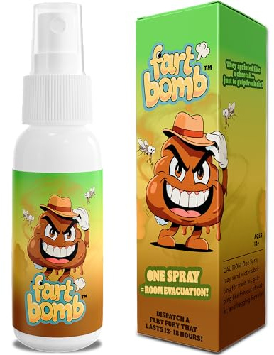 Fart Spray Extra Strong - Fart Bomb 50ml - Liquid Assfart Spray - Smells Like Really 'Bad' Gas - Stink Bomb - Non Toxic - Hilarious Gag Gifts & Pranks for Adults or Kids