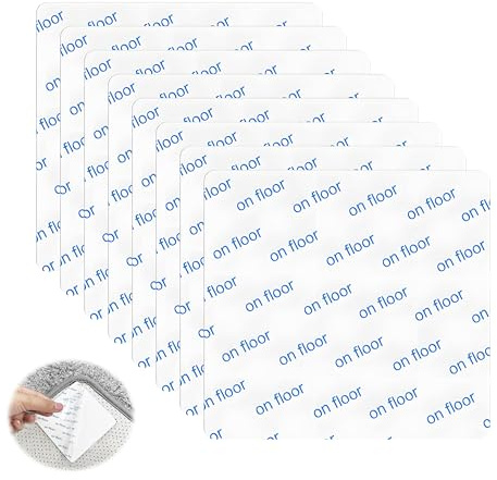 8 Stück Teppich Antirutschunterlage, Antirutschmatte Teppich Antirutsch Pads Teppichstopper Anti-Curling Teppichgreifer Unterlagen rutschfest Und Waschbarer Greifer Universal Antirutschmatte Pads