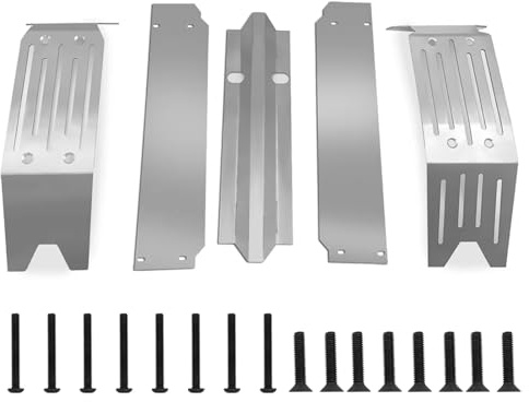 JYYTERD RC Car Upgrade Parts For X-MAXX 1/5 RC For Buggy Truck Upgrade Accessories Stainless Steel For Chassis Skid Plate Guard Protect Set