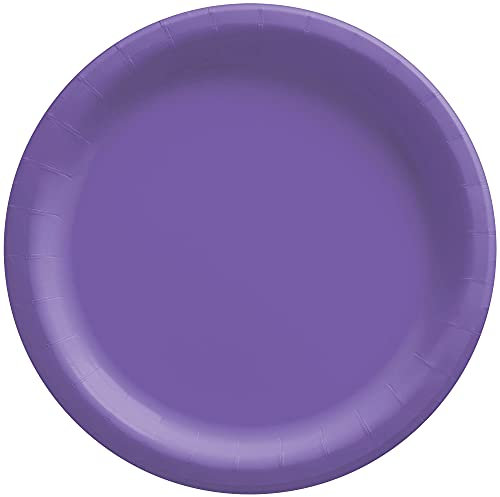 amscan Dessert Dinner Plate Party Pack-20 Pcs, Paper, New Purple
