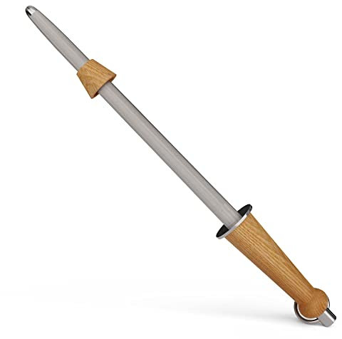 Güde Solingen Tradición - Acero de afilar forjado, 32 cm, ceniza, K.GÜDE, Hecho a mano en Alemania
