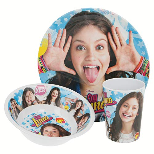 Soy Luna Set melamina sin orla 3 piezas (plato, cuenco y vaso) (Stor 86490)