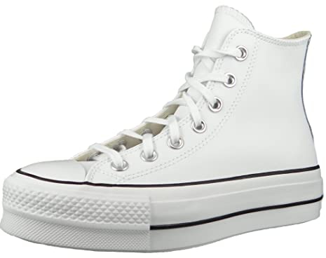 Converse All Star Lift Hi Black White Leather - 5.5 UK