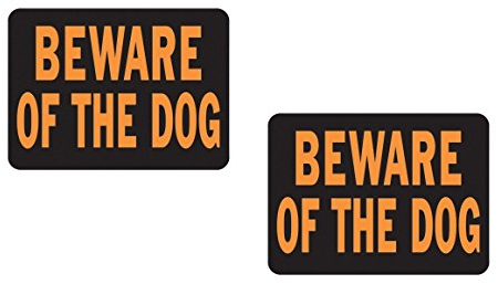 24/7stickers #125 / 2X Beware of The Dog Aufkleber je ca. 5,8x8cm Warung vor dem Hunde Schäferhund Alarmanlage Sicherheit Securtiy