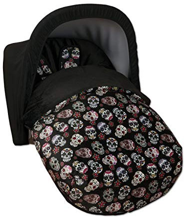 Babyline Lovely Skull Fußsack, Einheitsgröße, Schwarz