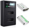 Powerextra 2 Stück Ersatzakku für NP-BX1 und LCD Dual Ladegerät passend zu Cyber-Shot DSC-RX100, DSC-RX100 II/III/M4/M5/M6/M7/Ⅳ/Ⅴ/Ⅵ/Ⅵ/Ⅶ/VA usw
