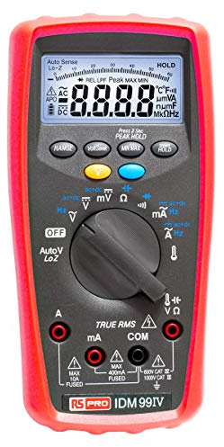 RS PRO IDM99IV HandDigital Multimeter, CAT III, CAT IV 1000V ac / 10A ac, 40MΩ