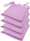 casaviva® Set 4 cuscini sedia in Misto Cotone Riciclato effetto Canapa cm 35 x 35 + cm 3 pattina per lato, idrorepellenti Made in Italy Moderni ed Eleganti Interni ed Esterni Sfoderabili (Glicine)