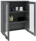 Tidyard Aufsatz für Highboard Schrank Anrichte Sideboard Kommode Schrankaufsatz Aufsatzschrank Massivholz Kiefer Dunkelgrau85x35x100 cm