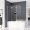 Duschtrennwand für Badewanne,120 x 140 cm 3 teilig Faltwand für Badewanne Duschabtrennung 6mm ESG Sicherheitsglas NANO Glas Duschwand