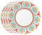 Corelle Vitrelle 4-Pieces 10.25 Glass Dinner Plates, Chip & Crack Resistant Glass Dinnerware Set Plates, Terracotta Dreams