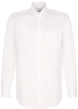 Seidensticker Herren Mens Regular Longsleeve Cotton Hemd, White(143510), 45 EU