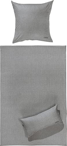 LOOKS BY WOLFGANG JOOP Bettwäsche Melange-Flanell Silber Größe 155x200 cm (80x80 cm)