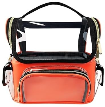 Vetrina Cosmetica Borsa cosmetica portatile Borsa for la conservazione dei prodotti for la cura della pelle Borsa da viaggio portatile trasparente di grande capacità Scatola Cosmetica ( Color : 8 )