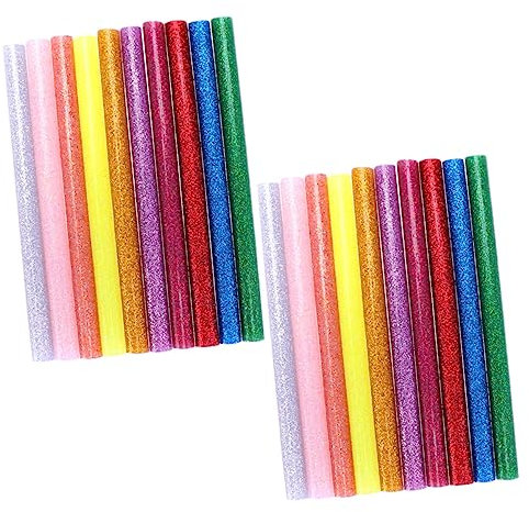 DIYEAH 100pcs Hot Melt Glue Stick Hot Melting Glue Electric Screwdriver Glitter Glue Stick Crafts DIY Glue Sticks Colorful DIY Craft Glue Stick Hot Melt Stick Flash Thermoplastic Resin