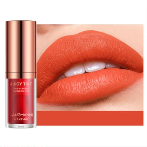 Tinte de Labios, Tinte de Labios y Mejillas 2 en 1, Alta Pigmentación, Larga Duración, Resistente al Agua, Ligero, Secado Rápido, No Pegajoso, Acabado Mate, Hidratación Labial, Tinte de Labios (#03)