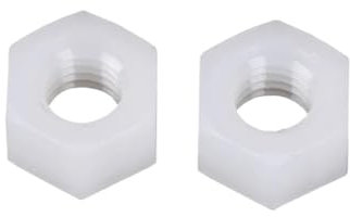 1000 Stück DIN934 PA66 Nylon Sechskantmutter Sechskant Kunststoff Sechskantmuttern weiß M2-M12 ( Size : M2 (1000Pcs) )