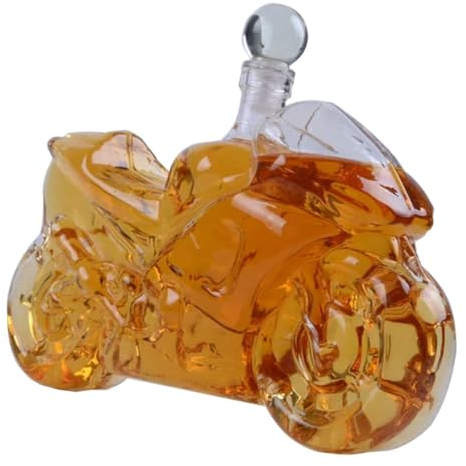 Motorcycle Whiskey Decanter 750ml - Elegant Motorbike Design for Wine, Scotch, Liquor - Unique Liquor Decanter Gift - 24 * 8 * 15cm