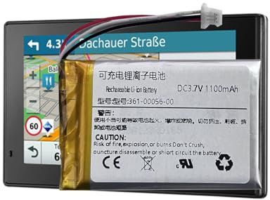 MUKUZI Battery compatible with Gar-min Drive 51 50 DriveSmart 51 5 Nüvi 55 52 40 30 navigation device (replacement for 361-00056-00)