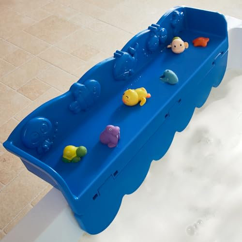 Big Size Ocean Animals Bathtub Splash Guard For Kids, Rotatable Design Bath Tub Tray, Tub Shelf And Organizer For Baby Bath Toys, Bath Toy Tolder For Toddlers Kids Baby