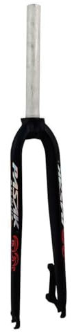 TOTLAC Forcella Rigida in Lega di Alluminio da 26 e 27,5 per Mountain Bike, Forcella Anteriore per Freni a Disco da 1-1/8'' Dritta, sgancio rapido 9 * 100 mm QR (Nero Rosso, 27,5 pollic