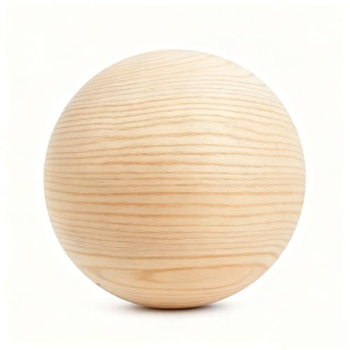 VOLWCO Palla di Legno Rotonda di Pino Naturale da Sfera Tonda, Superficie Liscia, per Artigianato Creativo DIY Decorazioni Giocattoli e Accessori Fai da Te(Size:10cm(1pcs))