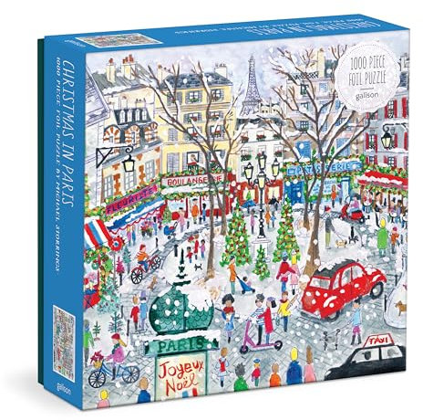 Michael Storrings Christmas in Paris. 1000 Piece Foil Puzzle, Rot, Grün, Gold, Silber [Red, Green, Gold, Silver], 27” x 20”