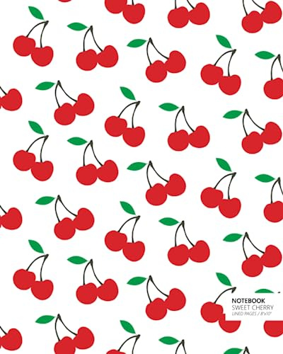 Sweet Cherry Notebook (8x10 Notizbuch) (White)