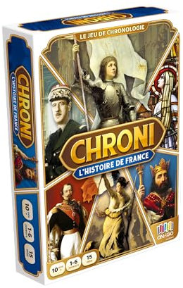 CHRONI - L'HISTOIRE DE FRANCE - Nouvelle version - ON THE GO Éditions - Jeu de société - Jeu sur l'Histoire de France - 1 à 6 joueurs - dès 10 ans - d'autres thèmes existes - apprendre en s'amusant