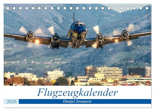 Flugzeugkalender (Tischkalender 2026 DIN A5 quer), CALVENDO Monatskalender: Atemberaubende Fotos von Flugzeugen von Danijel Jovanovic (CALVENDO Technologie)