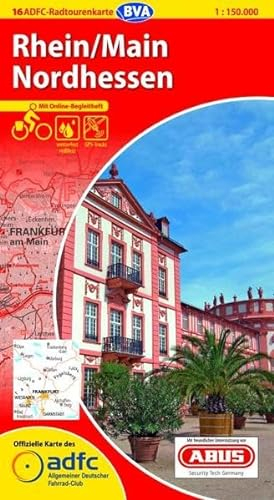 ADFC-Radtourenkarte 16 Rhein/Main Nordhessen 1:150.000, reiß- und wetterfest, GPS-Tracks Download und Online-Begleitheft: Mit Online-Begleitheft. ... (ADFC) (ADFC-Radtourenkarte 1:150.000)