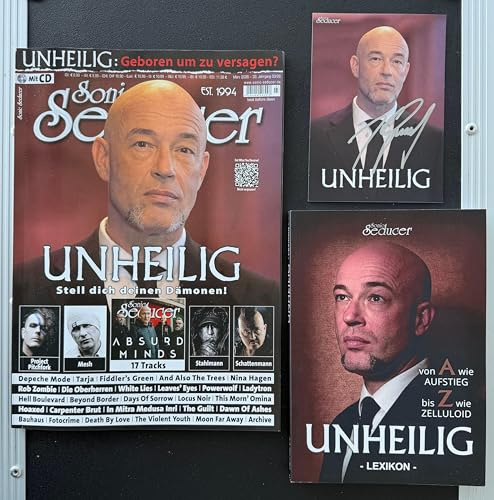 Unheilig signierte Fotokarte + Lexikon-Buch + Sonic Seducer 03/2026 Liebe Glaube Monster: Unheilig - Liebe Glaube Monster - exklusive SIGNIERTE ... persönlicher Titelstory mit exklusiven Fotos