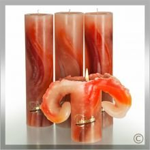 Candela Lotus-Kerze Aquarell Erd Töne 28 cm