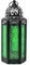 VELA LANTERNS Moroccan Candle Lantern Decorative Candle Holder Lamp for Indoor Outdoor, Ramadan, Home Decor, Patio, Weddings, Black Metal, Green Glass, Medium Lantern