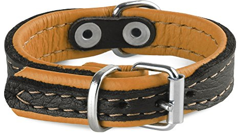 Garronda Hundehalsband aus weichem Elchleder 1566+ (Braun, 20 cm)