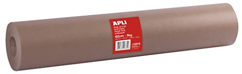 Apli 13372 Rolle Kraftpapier, Braun, 80 g x 62 cm x 5 kg