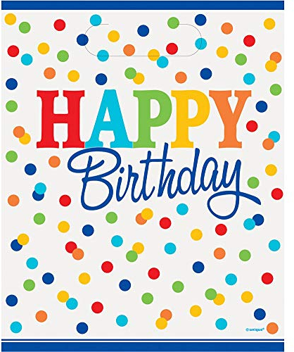 Partytaschen - Regenbogen Pünktchenmuster-Design - 8er-Pack