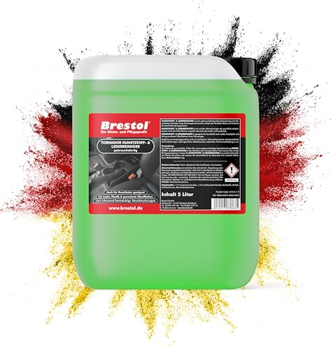 BRESTOL® Kunststoff- & Lederreiniger für Reinigungspistolen 5 Liter gebrauchsfertig - Gummireiniger Leder-Reiniger für alle Glattlederarten für gummierte Oberflächen Kunststoffreiniger Tornador