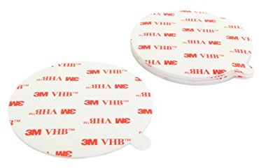 Klebeband doppelseitig 3M 4952P für Kunststoff Oberflächen weiß stark klebend 5 Stück Durchmesser 70mm