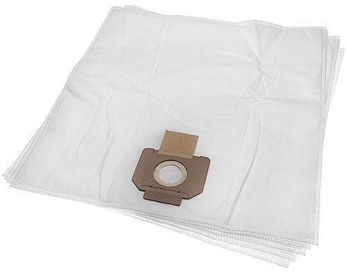 vhbw 5X Staubsaugerbeutel kompatibel mit Nilfisk Attix 30-0H PC, 30-2M PC, 30-2M XC, 40-01 PC INOX Staubsauger - Mikrovlies, 64cm x 58cm, Weiß