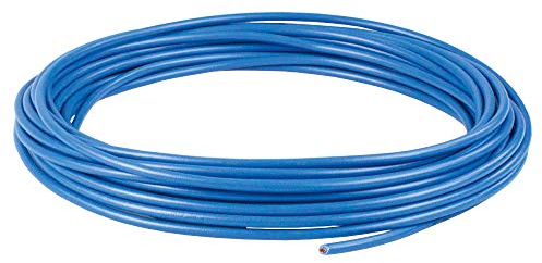 as - Schwabe Câble de raccordement 5 m - Câble H07V-K 6,0 mm² - Conducteur en cuivre à Fils Fins avec Isolation en Plastique - pour Le câblage de Prises et de luminaires - Bleu - Fabriqué en UE I