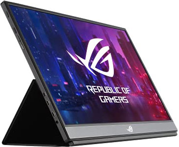 ASUS ROG XG17AHPE - Ecran PC gaming portable 17,3 FHD - Dalle IPS - 16:9 - 240Hz - 3ms - 1920x1080 - 300cd/m² - 2x USB-C et 1x Micro HDMI - Adaptive Sync - Batterie 7800 mAH - Haut-parleurs intégrés