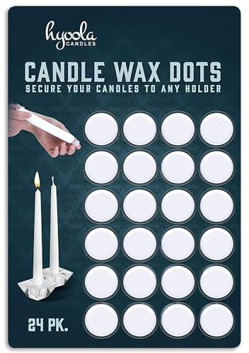 Hyoola Candle Sticky Dots - Candle Wax Dots - Candle Adhesive - 24 Dots