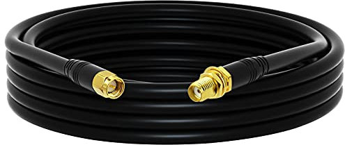 YILIANDUO 5M/16,4ft Cavo Prolunga Antenna SMA Cavo Coassiale SMA Maschio a Femmina RG58 a Bassa Perdita per Router WiFi, Amplificatore 3G/4G/LTE/Ham/ADS-B/GPS/Router/WiFi Telecamera IP